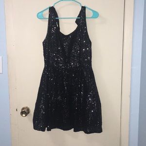 Black Sequin Dress